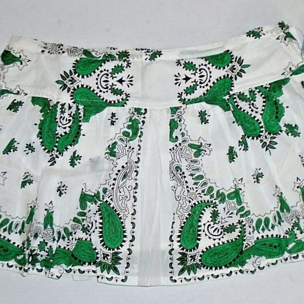 Paisley Print Lined Summer Fun Mini Skirt